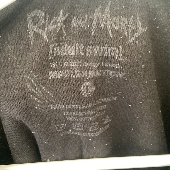 Rick & Mitty Adult Swim Sz Large Black Graphic T-shirt - Picture 3 of 4